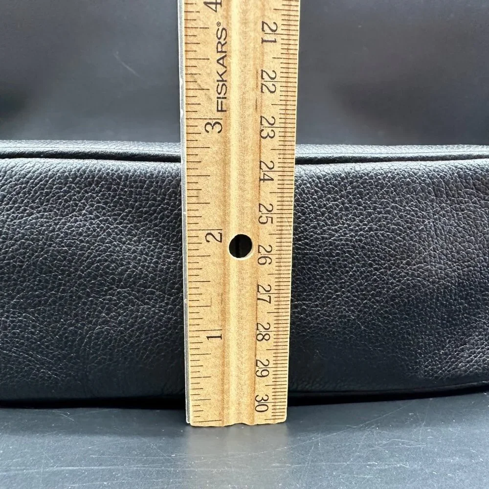 Fossil Crossbody Purse Maisie Black Leather Camera Bag Adjustable Shoulder Strap - Picture 15 of 15